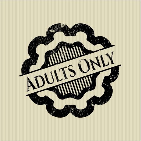 Adults Only rubber seal with grunge texture
