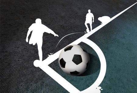corner kick image - soccer field ilustrations