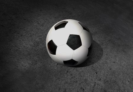 Soccer ball ilustration isolated over a black background