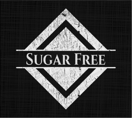 Sugar Free written on a blackboard