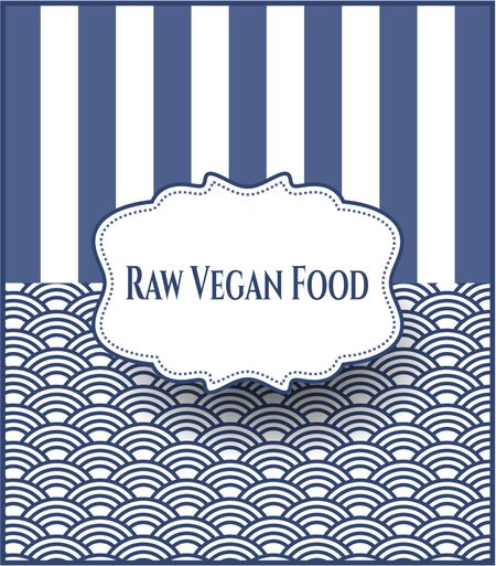 Raw Vegan Food card, poster or banner