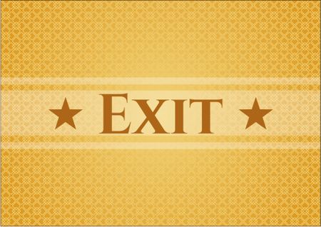 Exit card with nice design
