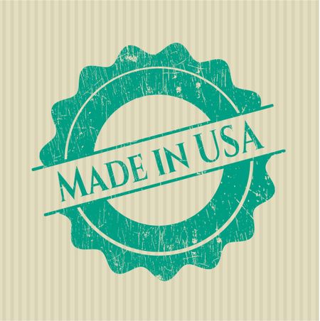 Made in USA rubber seal with grunge texture