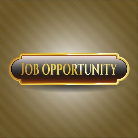 Job Opportunity gold shiny emblem
