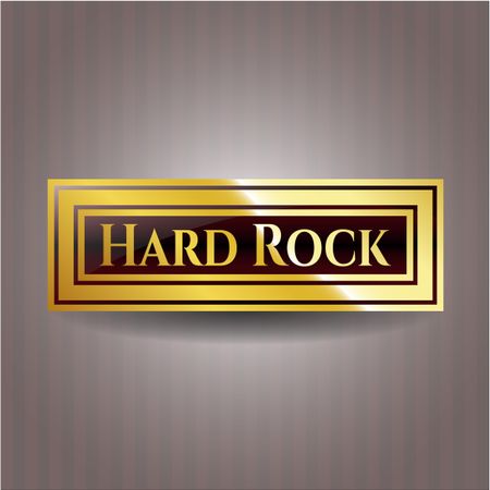 Hard Rock golden emblem or badge