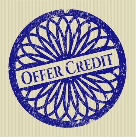 Offer Credit rubber grunge texture stamp