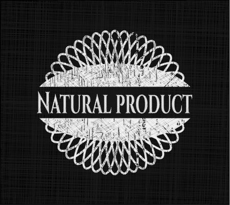 Natural Product written on a blackboard