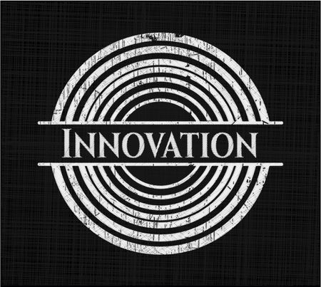 Innovation chalkboard emblem