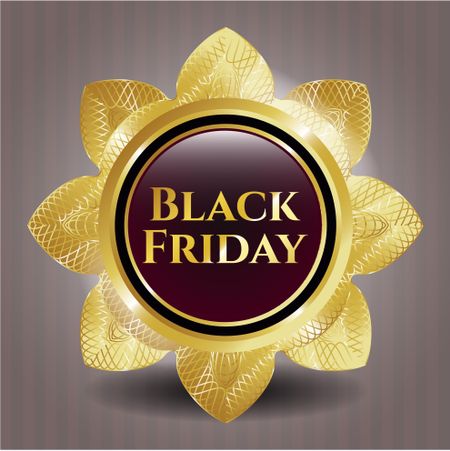 Black Friday golden emblem