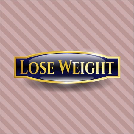 Lose Weight golden emblem or badge
