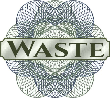 Waste abstract rosette