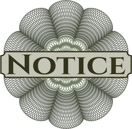 Notice abstract rosette