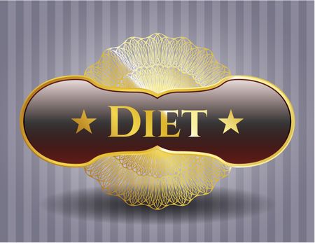 Diet gold shiny emblem