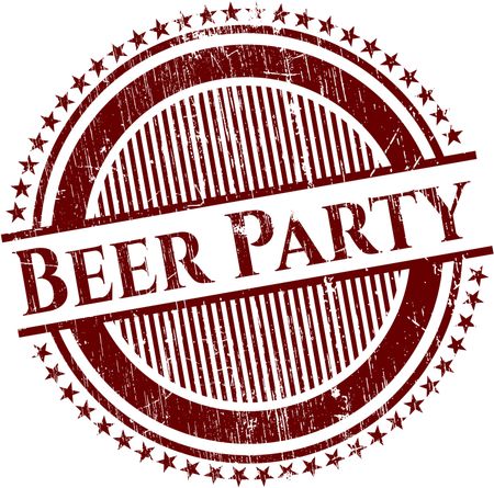 Beer Party rubber grunge texture stamp