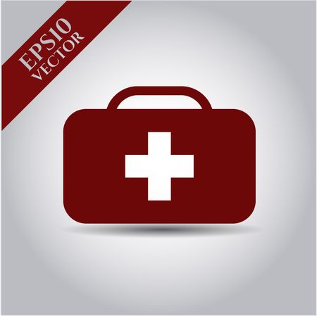 Medical briefcase vector icon