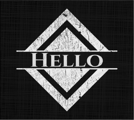 Hello with chalkboard texture