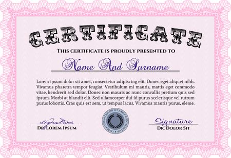 Certificate. Complex design. Detailed.With quality background. 