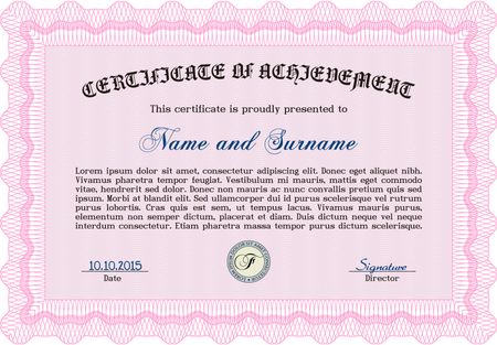Certificate. Complex background. Vector pattern that is used in money and certificate.Superior design. 