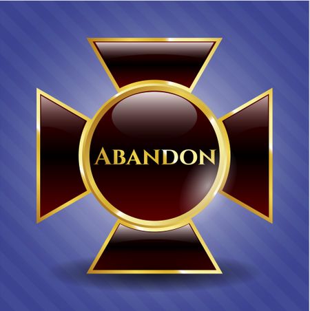 Abandon golden emblem or badge