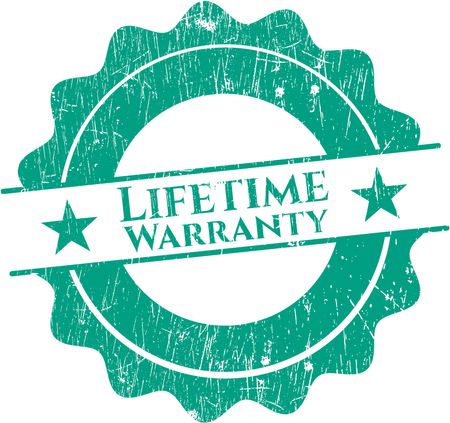 Life Time Warranty rubber grunge texture seal