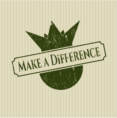 Make a Difference grunge seal