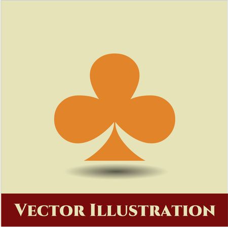 Poker clover vector icon or symbol