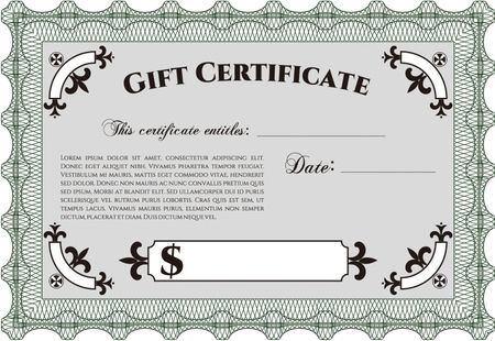 Formal Gift Certificate. Customizable, Easy to edit and change colors.Sophisticated design. With quality background. 