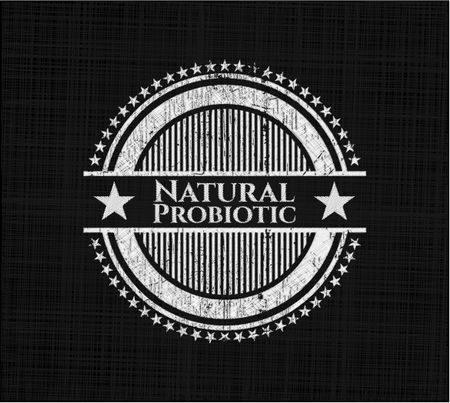 Natural Probiotic chalk emblem