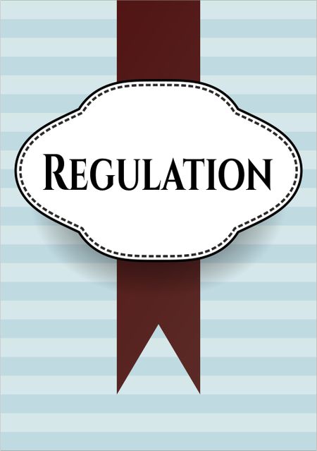 Regulation retro style card or poster