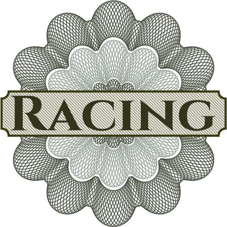 Racing abstract rosette