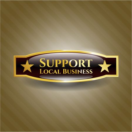 Support Local Business gold emblem