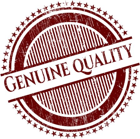 Genuine Quality rubber stamp with grunge texture
