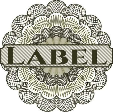 Label abstract rosette