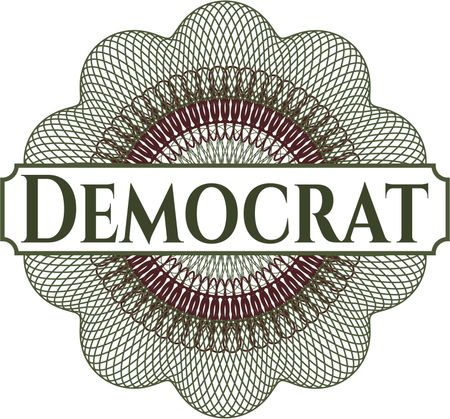 Democrat abstract linear rosette