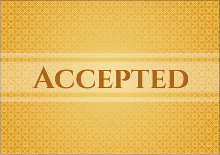 Accepted banner