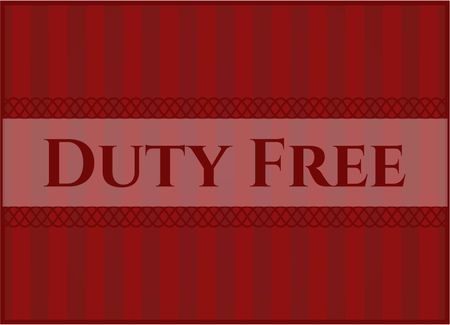Duty Free poster or banner