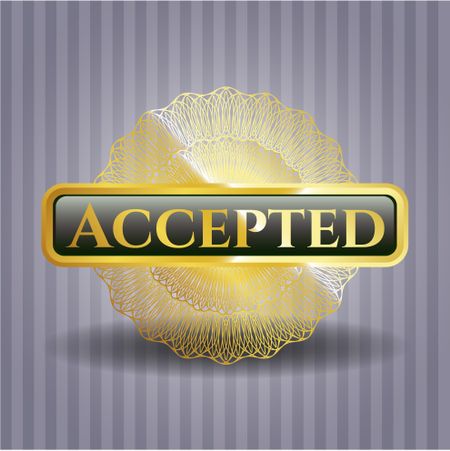 Accepted gold shiny emblem