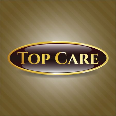 Top Care golden emblem or badge
