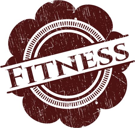 Fitness rubber grunge stamp