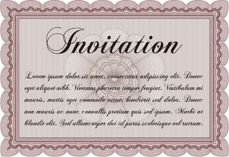 Retro vintage invitation. Vector illustration.Elegant design. With quality background.