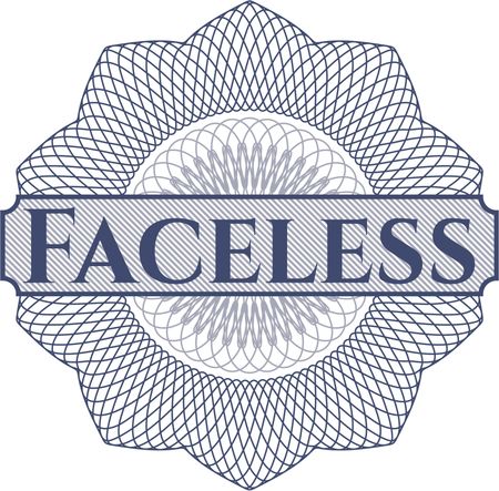 Faceless abstract linear rosette