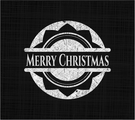 Merry Christmas with chalkboard texture