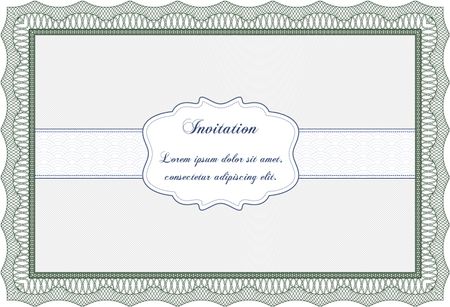 Vintage invitation template. Cordial design. With complex background. Vector illustration.