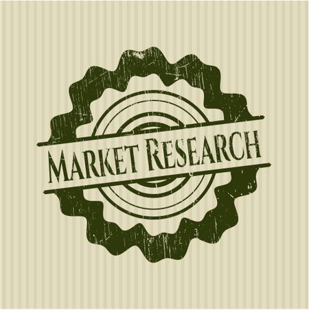 Market Research rubber grunge texture stamp