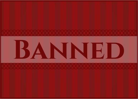 Banned banner or card