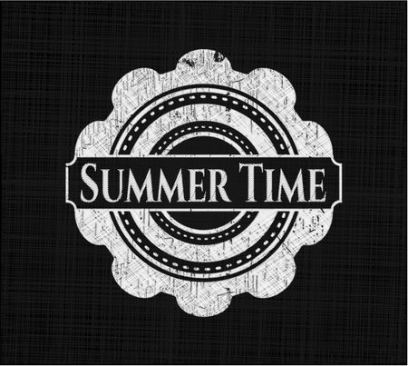 Summer Time written with chalkboard texture