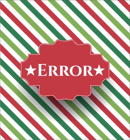 Error retro style card or poster