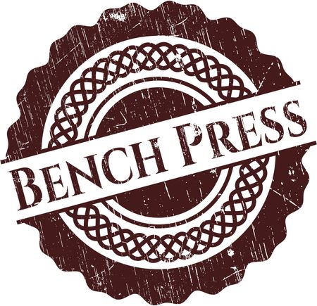Bench Press rubber stamp with grunge texture