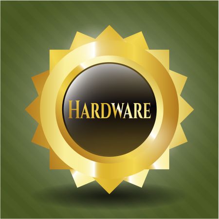 Hardware golden emblem