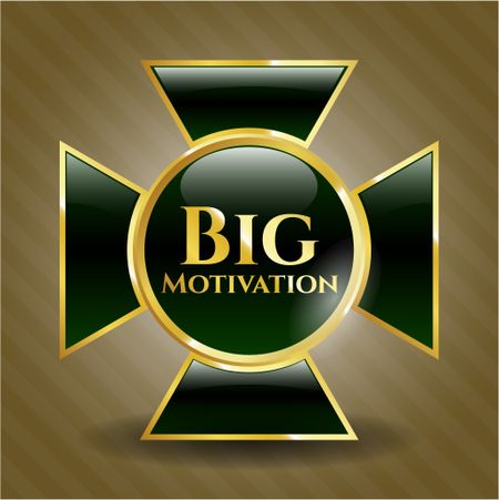 Big Motivation gold emblem or badge